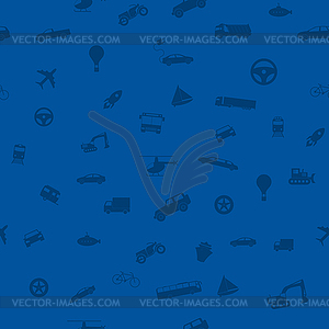 Seamless transport pattern - vector image
