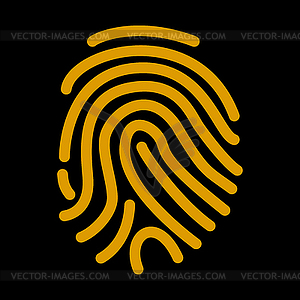 Fingerprint Scan Icon. flat design - vector clip art