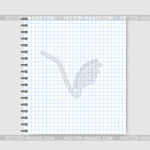 School notebook paper background, EPS - vector image