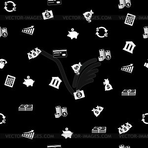 Finance pattern format eps10 - white & black vector clipart