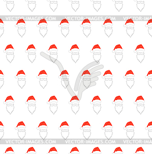 Santa Claus face pattern. Simple Santa Claus face - vector clipart