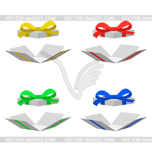 Open gift box surprise.  - vector image