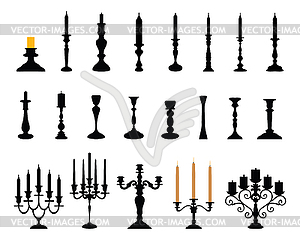 Candlesticks - color vector clipart