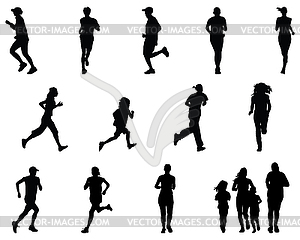 Runners - vector clipart