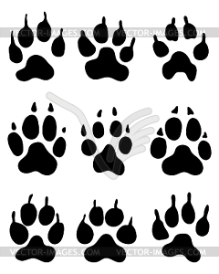 Wolf paw - vector clipart