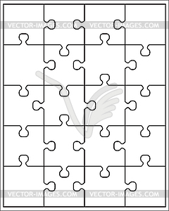 White puzzle - vector image