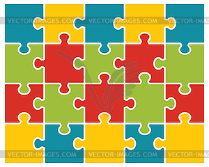 Colorful shiny puzzle - vector clip art