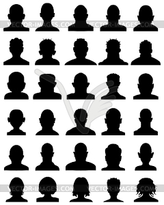 Silhouettes of heads - vector image