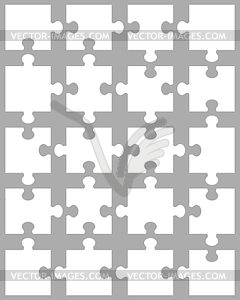 Pieces of white puzzle - vector EPS clipart