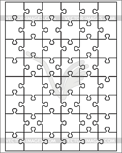 Big white puzzle 2 - vector image