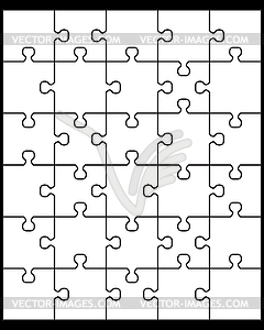Small white puzzle - vector clipart