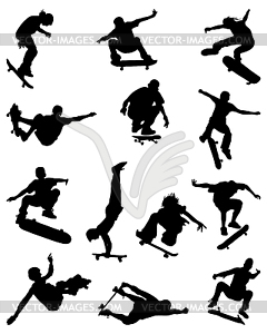 Skate jumpers - vector clipart