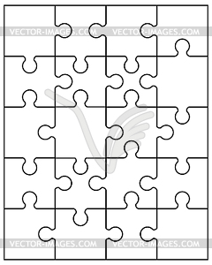 Illustration of white puzzle - vector EPS clipart