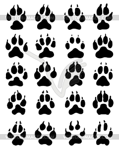 Печать собак лап - векторный дизайн