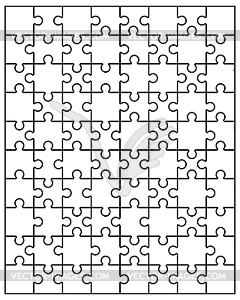 Puzzle, separate parts - vector image