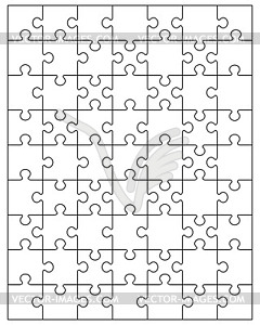 Illustration of white puzzle - vector image