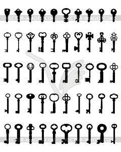 Set door keys - vector clipart