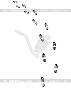 Shoes, turn left - vector clipart