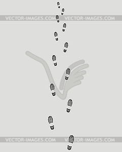 Prints of shoes - vector clipart