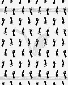 Prints of human feet - vector clipart