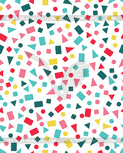 Seamless pattern with confetti - vector image