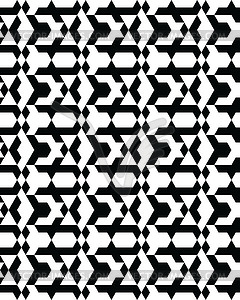 Seamless monochrome geometric patterns - vector image