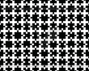 Puzzle, seamless illustration - vector clip art