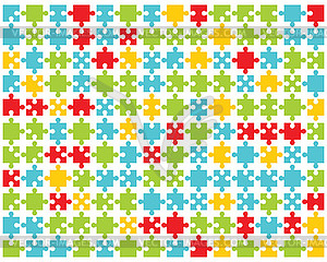 Colorful shiny puzzle - vector image
