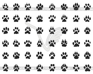 Black print of paw  - vector clipart