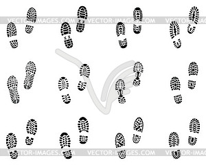 Various prints of shoes - vector clipart