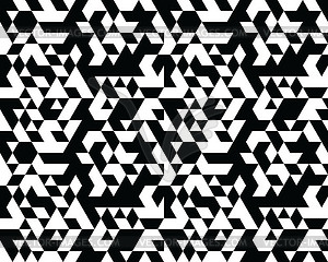 Seamless polygonal pattern background - white & black vector clipart
