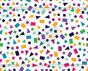 Seamless pattern with confetti  - vector clipart