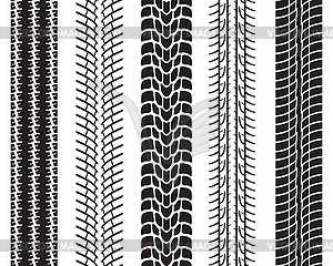 Prints of cars tread, seamless pattern - vector image