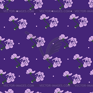 Violet flower - vector clipart