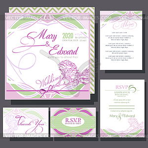 Wedding invitaton rose - vector clipart