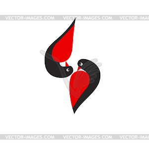 1 element birds - vector image