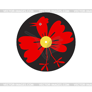 4 element birds - vector EPS clipart