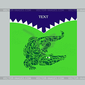 Animals 62 croco - vector clipart