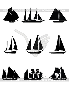 Sailing boats - vector clip art