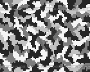 Digital gray camouflage - vector clip art