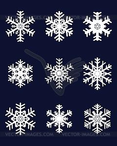 White snowflakes - vector image