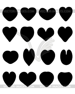 Black heart - vector clip art