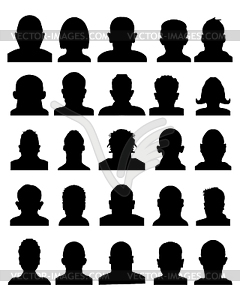 Silhouettes of avatars - vector clip art