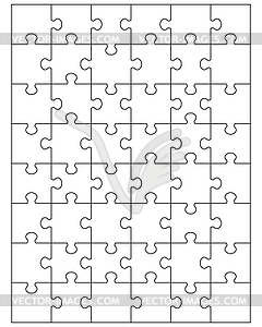 White puzzle - vector image