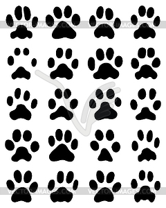 Print of cats paws - vector image