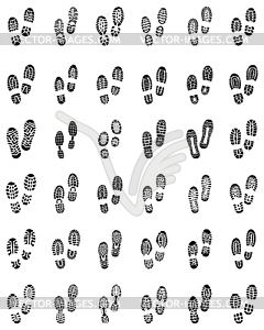 Prints of shoes - vector clipart
