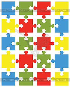 Colorful shiny puzzle - vector clip art