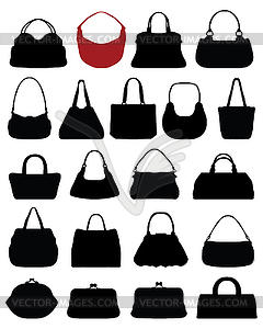 Silhouettes of purses - vector clipart