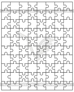 Illustration of white puzzle - vector clipart