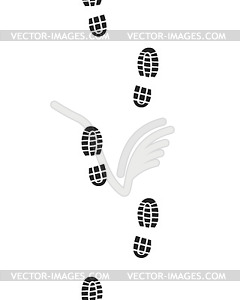 Prints of shoes - vector clipart